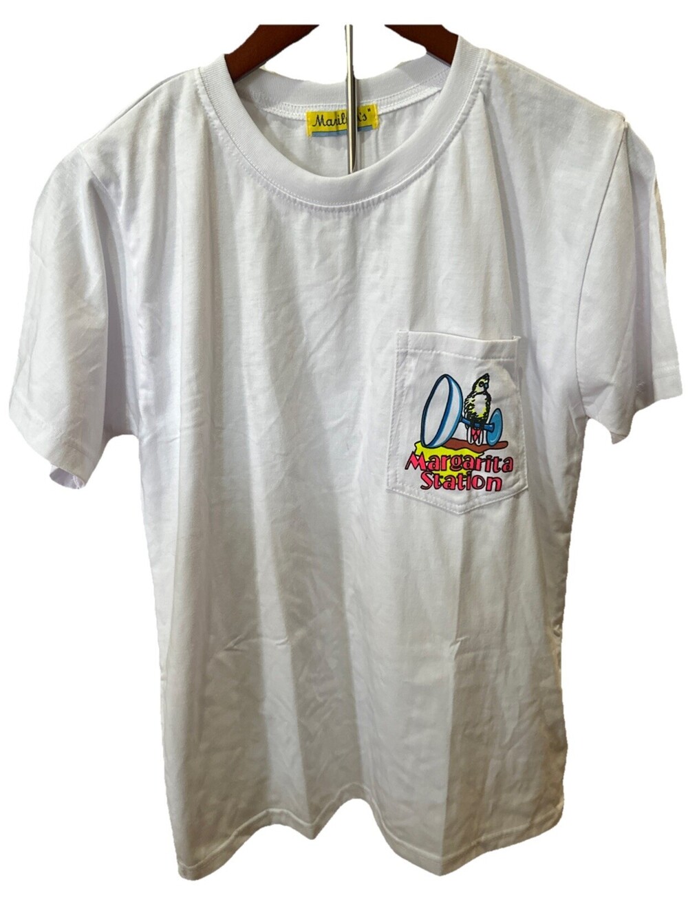80s 90s Retro Vibe Graphic Tee Margarita Station Bar Tee Size Medium Colorful